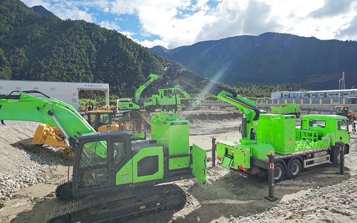 工程补能总卡壳？K8凯发移动换电车让设备8分钟满电复工